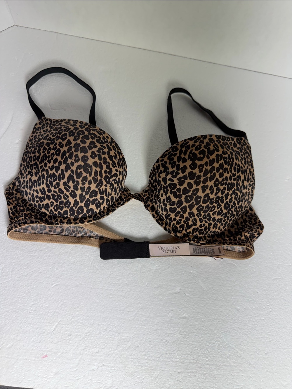 Victoria's Secret Leopard Print Push-Up Bra - Tan and Black